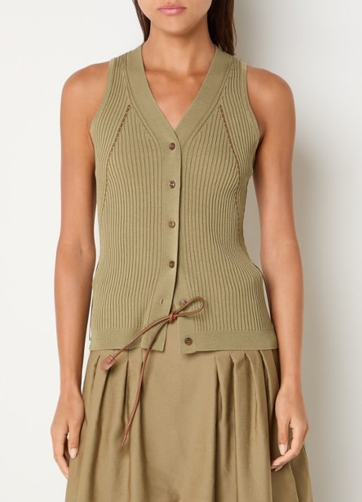 Max Mara Gebreid vest met ribstructuur