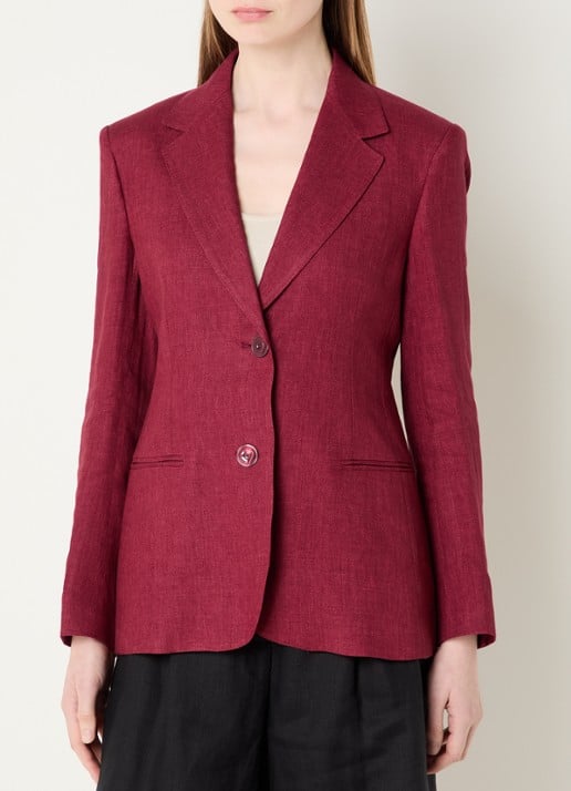 Max Mara Getailleerde blazer van linnen met steekzakken