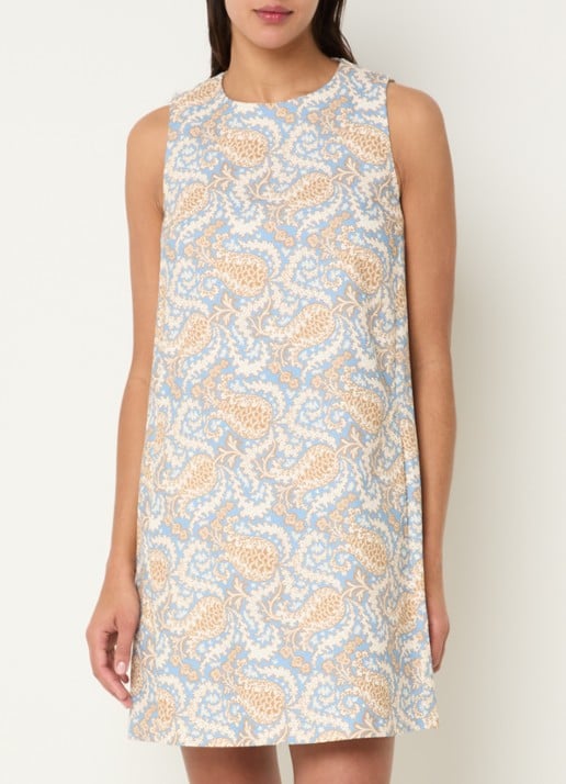 Max Mara Giallo mini jurk met print