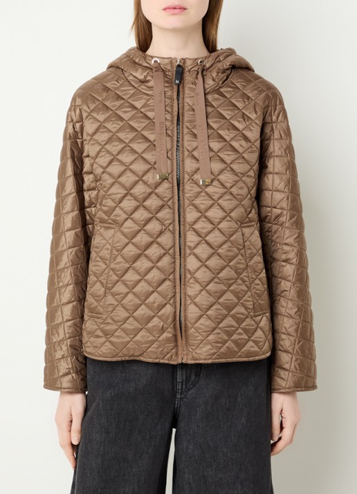 Max Mara Giorno gewatteerd jack met steekzakken en capuchon