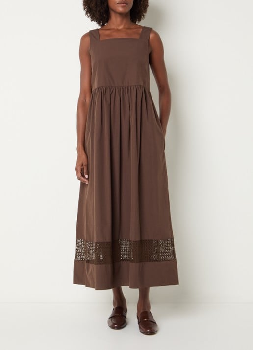 MaxMara Gola midi jurk met opengewerkt dessin