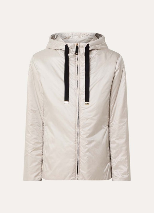Max Mara Greenh jack met capuchon - voorkant 2 creme