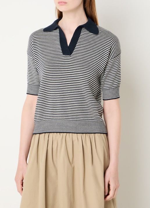 MaxMara Grofgebreide trui met streepprint