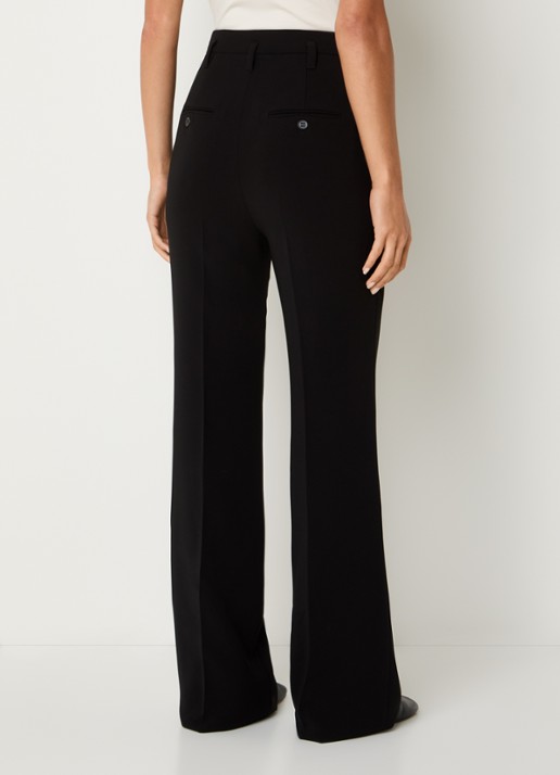 Max Mara High waist flared pantalon met steekzakken - achterkant zwart