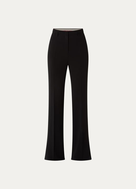 Max Mara High waist flared pantalon met steekzakken - voorkant 3 zwart