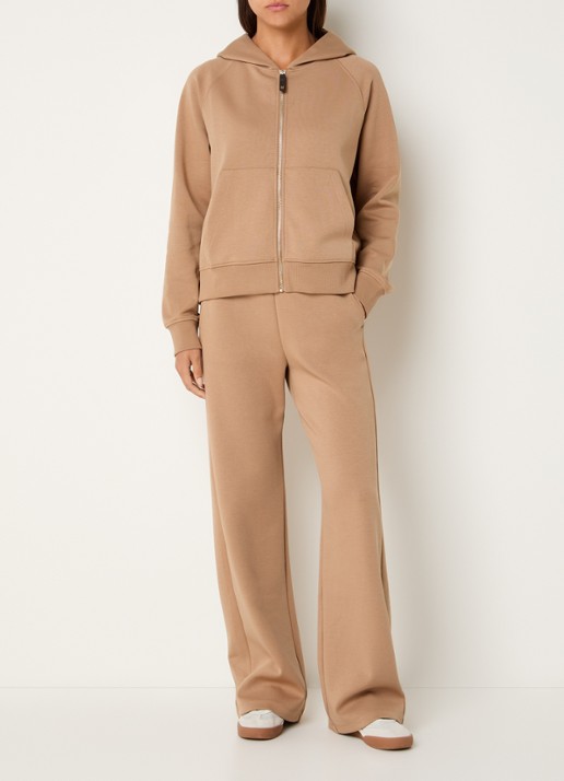 Max Mara High waist loose fit joggingbroek met steekzakken - voorkant 3 camel