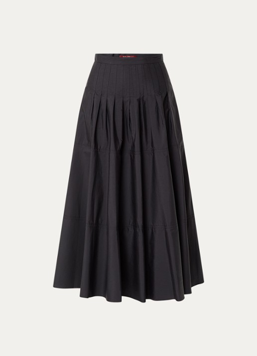 Max Mara High waist maxi A-lijn rok - voorkant zwart
