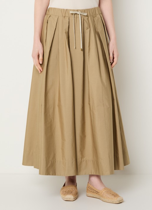 Max Mara High waist midi rok met trekkoord - detail 4 bruin
