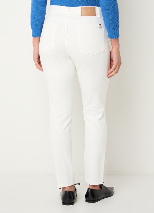 Max Mara High waist slim fit jeans met gekleurde wassing - achterkant wit