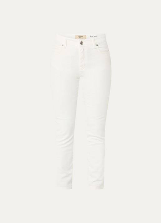 Max Mara High waist slim fit jeans met gekleurde wassing - voorkant 4 wit
