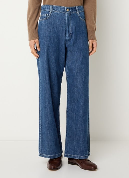 Max Mara High waist straight leg jeans met medium wassing