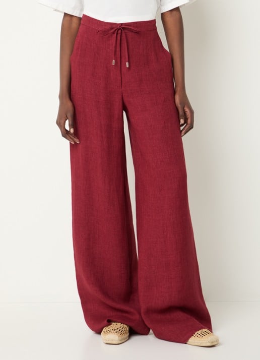 Max Mara High waist wide fit broek met steekzakken