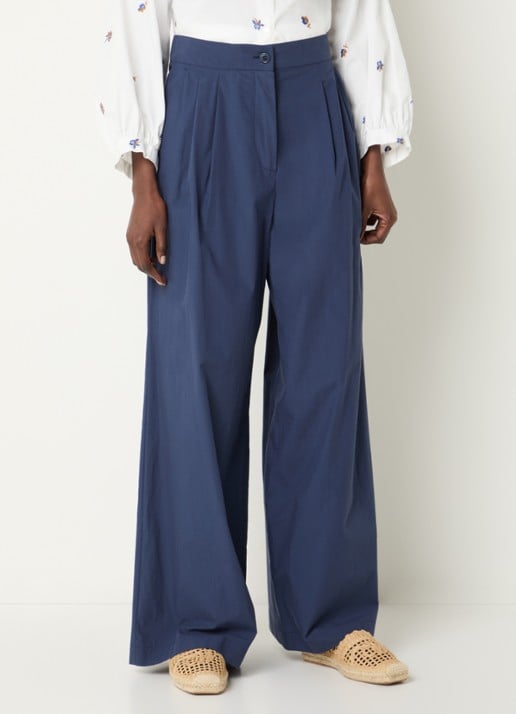 Max Mara High waist wide fit broek met steekzakken