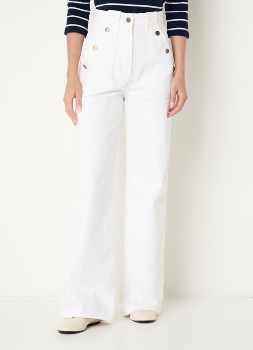 Max Mara High waist wide fit jeans met gekleurde wassing