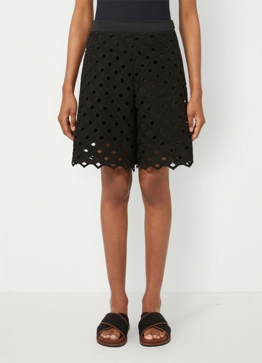 Max Mara High waist wide fit korte broek met cut out detail