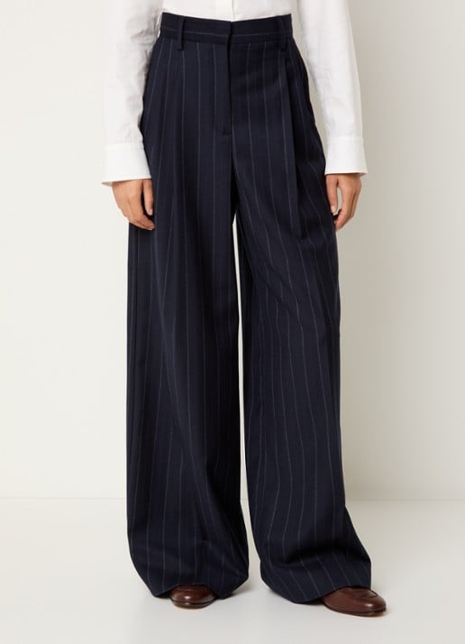 Max Mara High waist wide fit pantalon met krijtstreep