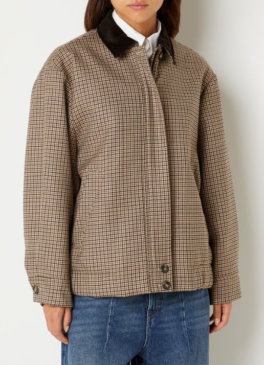 MaxMara Jack van scheerwol met pied-de-poule dessin