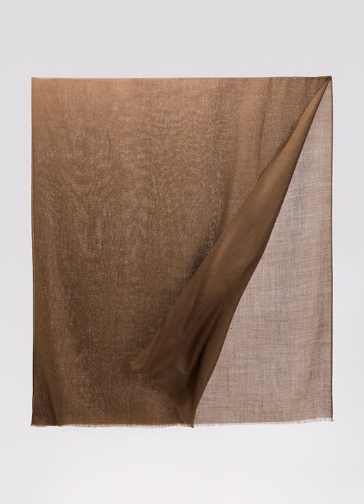 Max Mara Karauche sjaal in kasjmierblend 180 x 80 cm - detail chocoladebruin