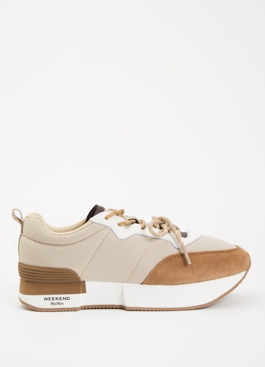 MaxMara Kazambra sneaker met leren details en logo