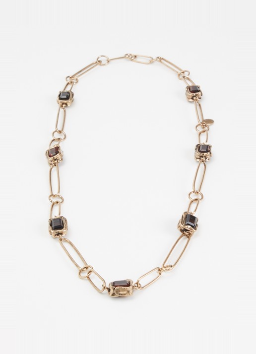 Max Mara Ketting met kristal - detail goud