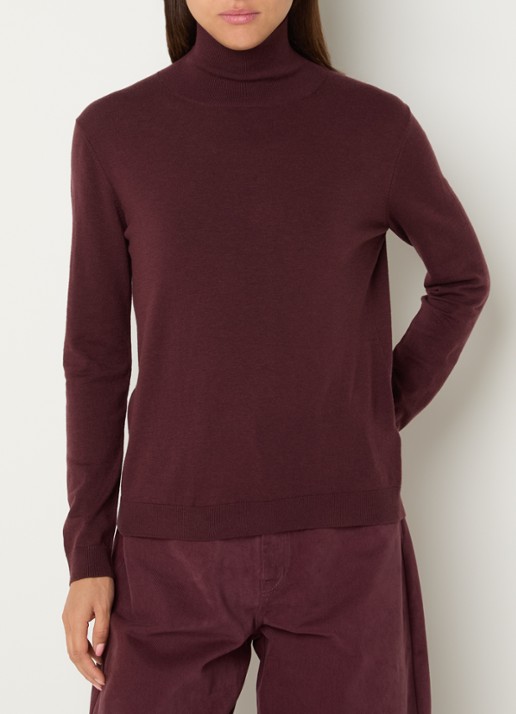 Max Mara Kiku fijngebreide trui in zijdeblend met col
