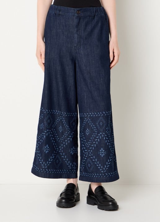Max Mara Lampada high waist wide leg jeans met donkere wassing