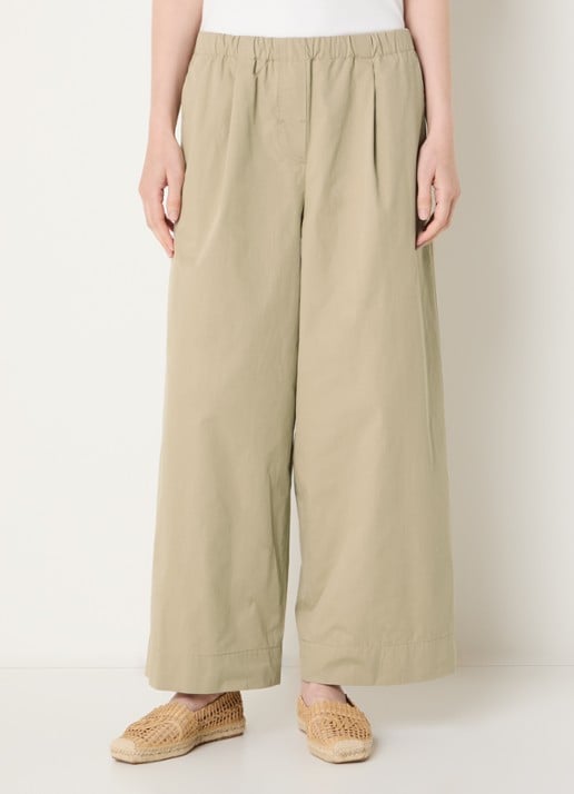 Max Mara Libero high waist wide fit broek met steekzakken