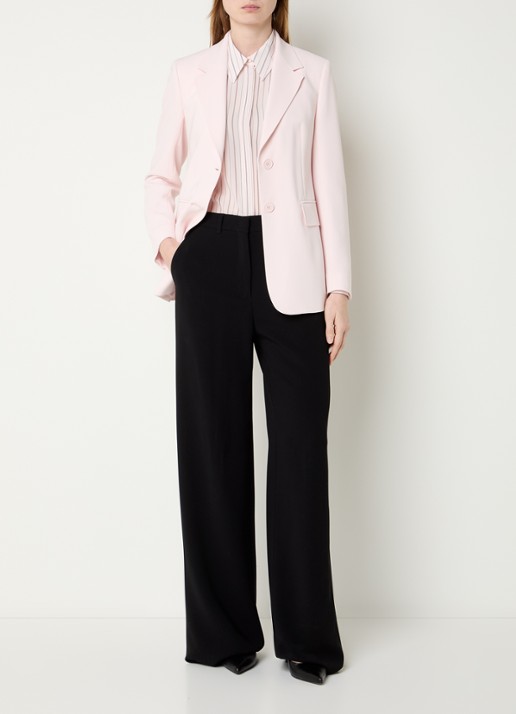Max Mara Linz blazer met klepzakken - voorkant 4 lichtroze