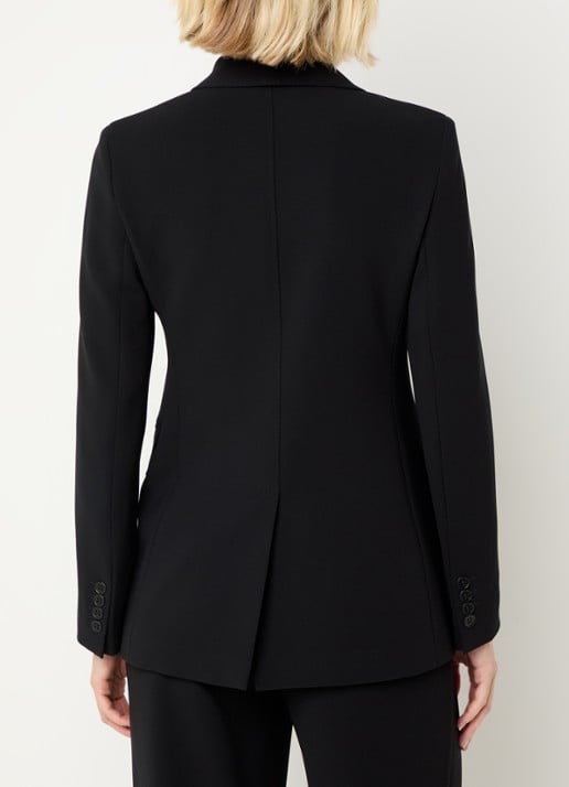 Max Mara Linz blazer met schoudervulling - achterkant zwart