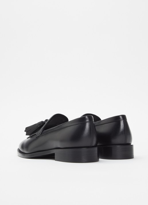 Max Mara Loafer van leer - achterkant 5 zwart