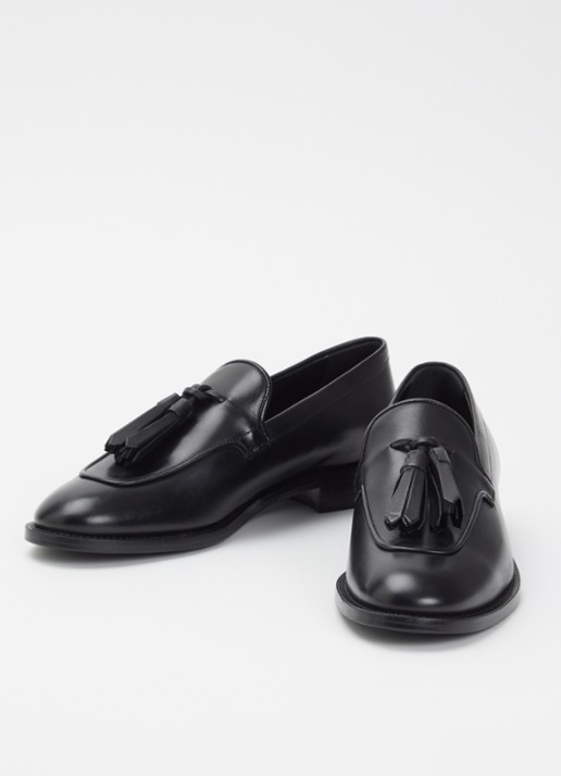 Max Mara Loafer van leer - detail zwart