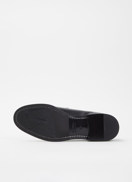Max Mara Loafer van leer - detail 3 zwart