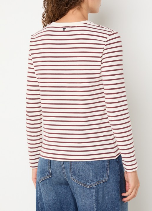 Max Mara Longsleeve met logoprint - achterkant 4 bordeauxrood
