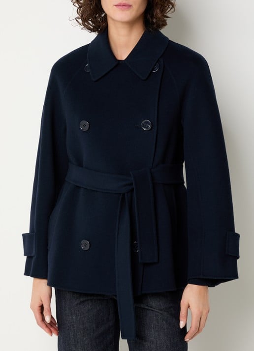 Max Mara Louise double-breasted mantel van scheerwol