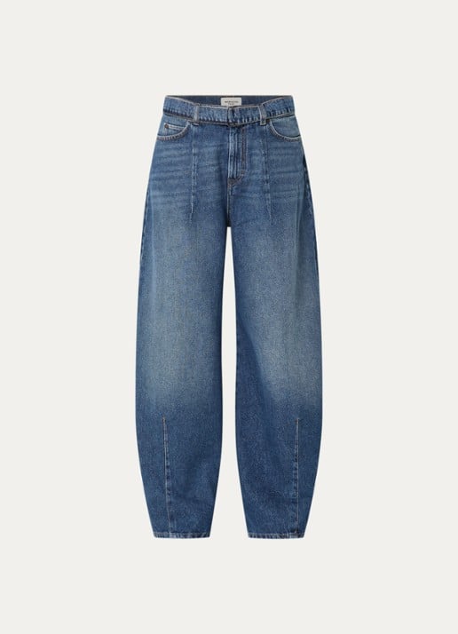 Max Mara Madia high waist wide leg jeans met medium wassing - voorkant 4 indigo