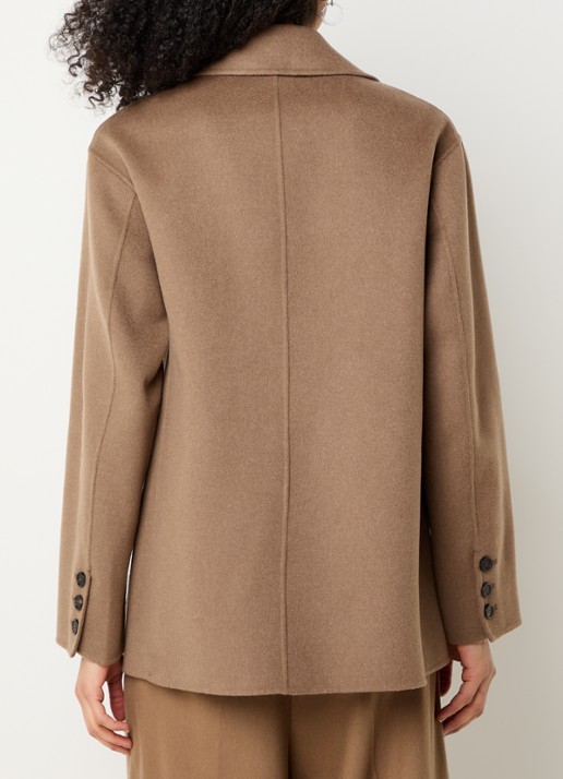 Max Mara Mantel van wol met steekzakken - achterkant 4 bruin