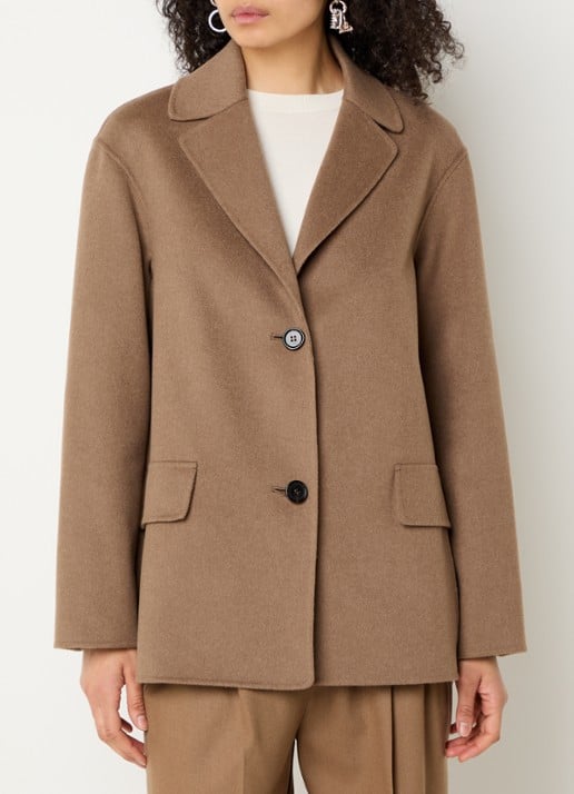 Max Mara Mantel van wol met steekzakken