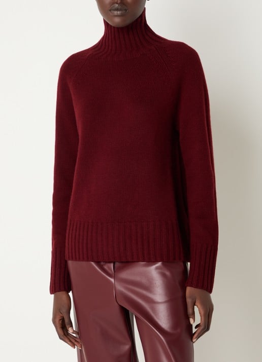 MaxMara Mantova fijngebreide trui in kasjmierblend met col