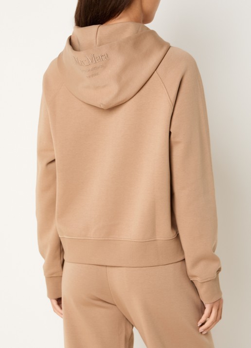 Max Mara Marea sweatvest van jersey met capuchon - achterkant camel