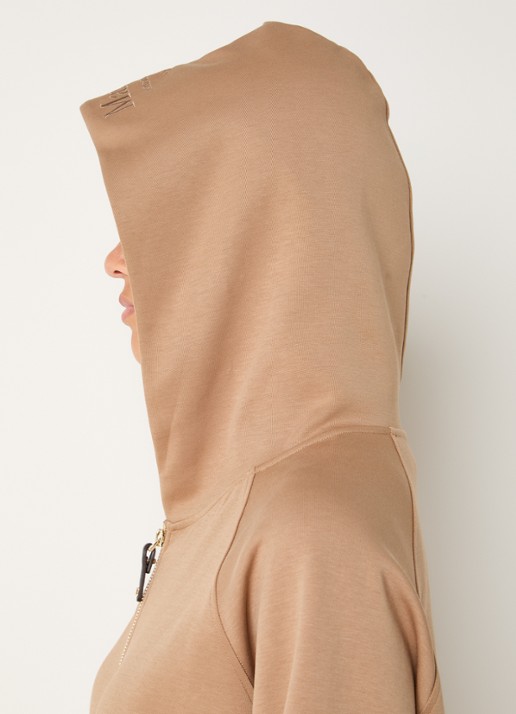 Max Mara Marea sweatvest van jersey met capuchon - detail 3 camel