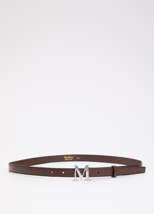Max Mara Marrone Scuro riem van leer