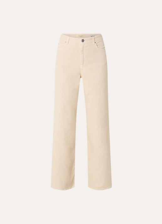 Max Mara Medina high waist straight leg jeans met gekleurde wassing - voorkant 2 zand