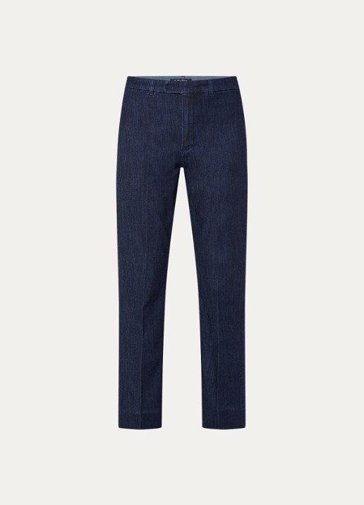 Max Mara Mid waist slim fit jeans met donkere wassing - voorkant 3 indigo