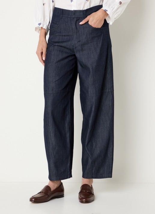 Max Mara Mid waist wide fit broek met steekzakken