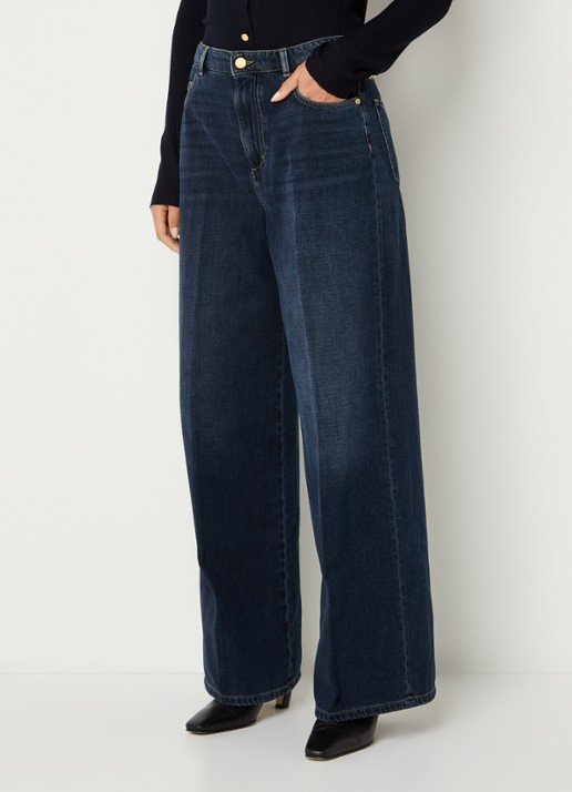Max Mara Mid waist wide fit jeans met donkere wassing - detail 2 indigo