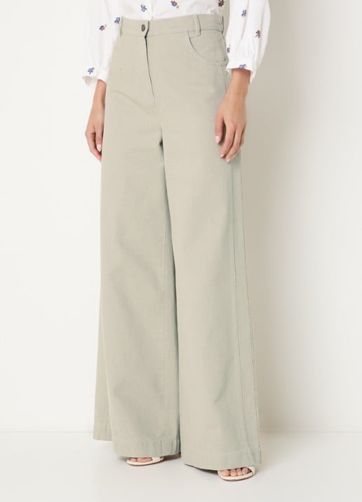 Max Mara Mid waist wide fit jeans met gekleurde wassing
