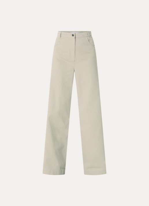 Max Mara Mid waist wide fit jeans met gekleurde wassing - voorkant 3 beige