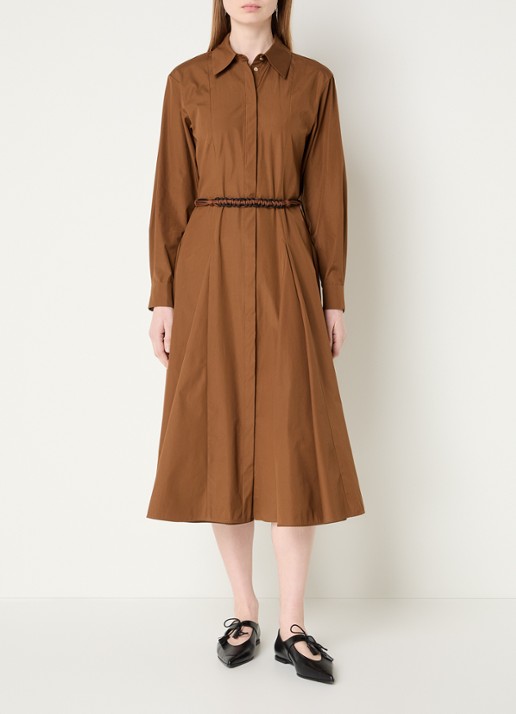 Max Mara Midi blouse jurk met ceintuur
