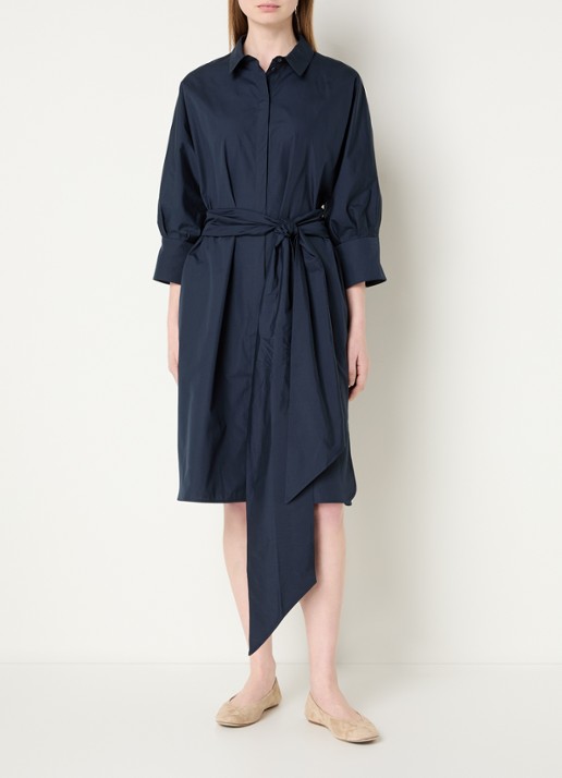 Max Mara Midi blousejurk met strikceintuur