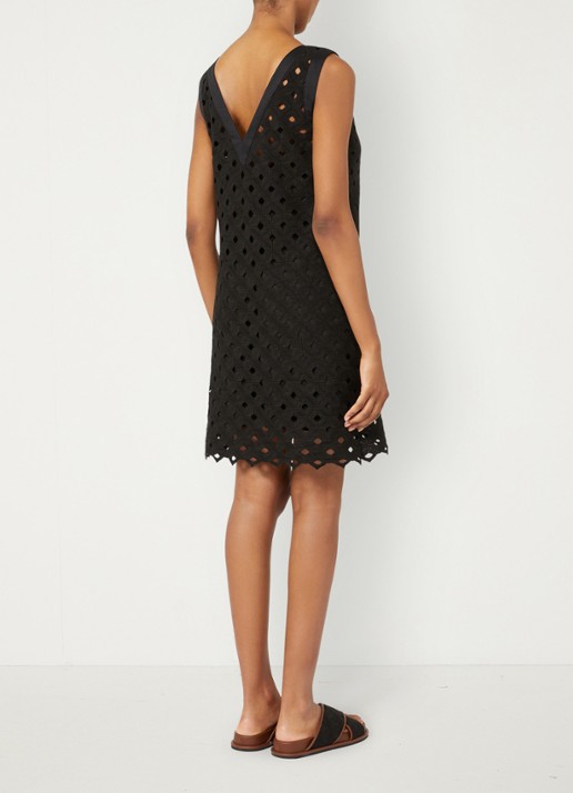 Max Mara Mini jurk met cut-out detail - achterkant 6 zwart
